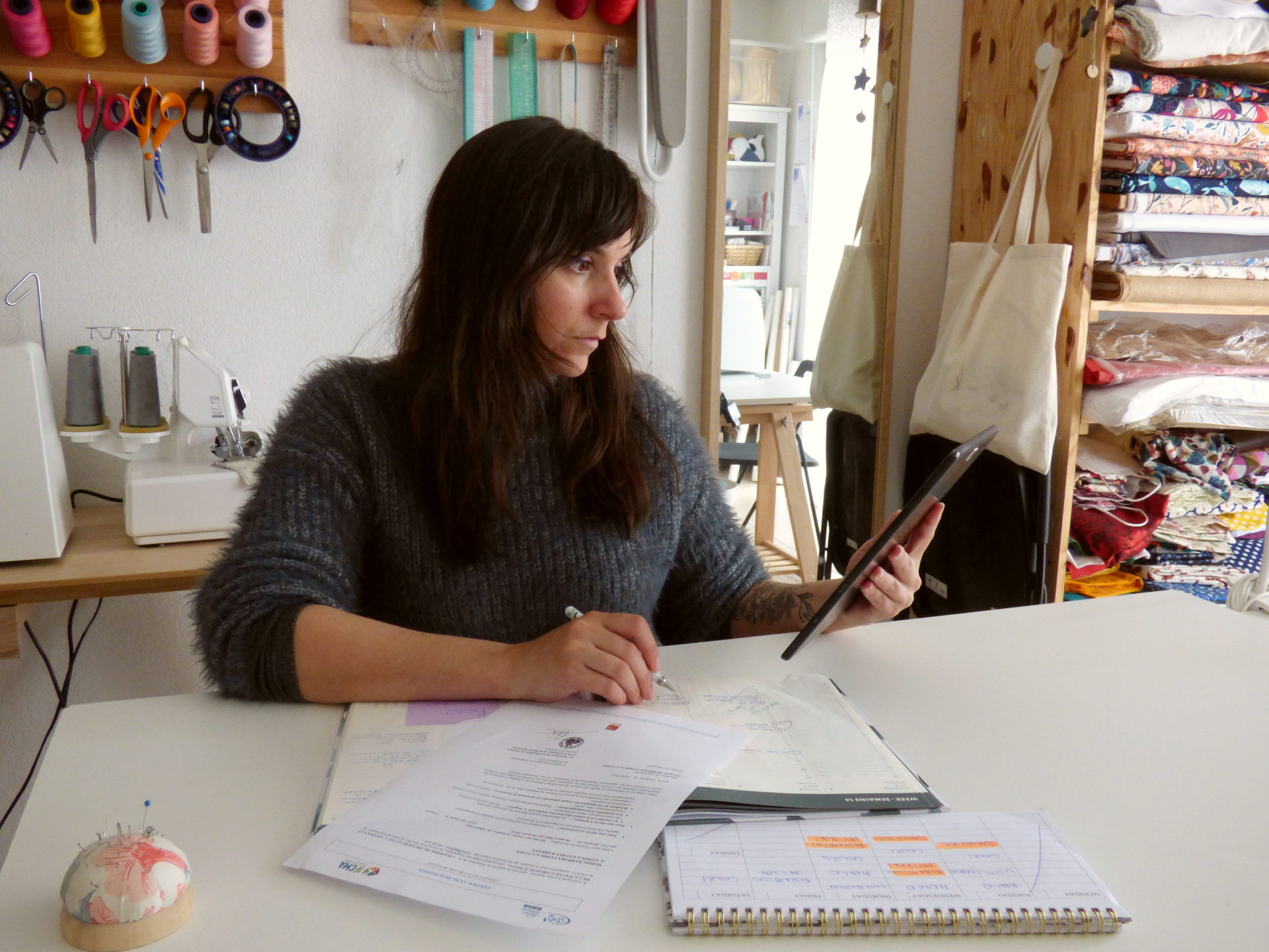 Un mois d'avril à l'atelier de couture l'Entêtée