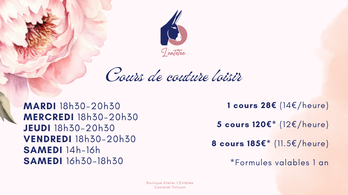 cours de couture castanet tolosan