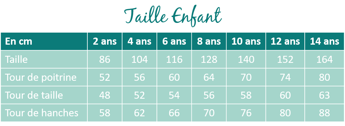 Taille enfant 1